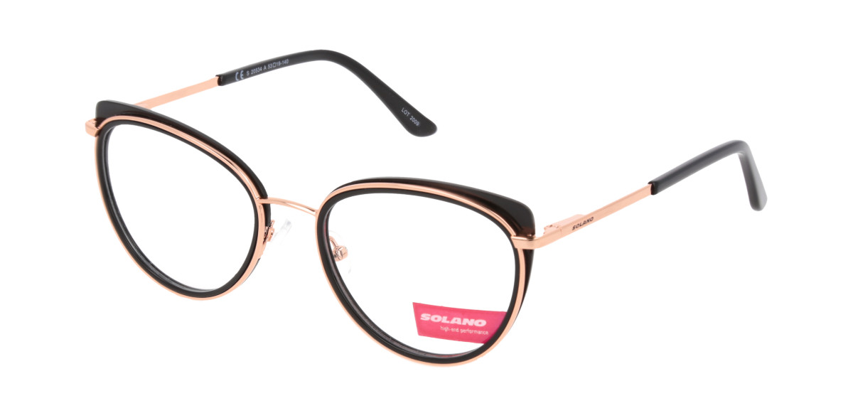 Damskie oprawki do okularów korekcyjnych Solano S 20534 A